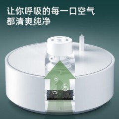 博锐飞科加湿器卧室轻音婴儿办公室桌面大容量家用迷你大雾量空气净化 4L象牙白 加湿10-12小时 FH9207