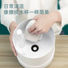 博锐飞科加湿器卧室轻音婴儿办公室桌面大容量家用迷你大雾量空气净化 4L象牙白 加湿10-12小时 FH9207
