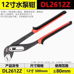 deli得力DL2612Z专业级水泵钳12寸铬钒钢