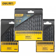 deli得力DH-MHZ013-WD1麻花钻套装13件套1.5-6.5mm黑)盒