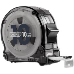 deli得力DL271025T钢卷尺10mx25mm透明壳